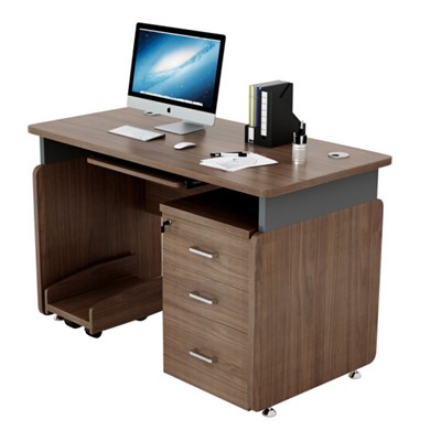 辦公桌、單人電腦員工桌、簡約現代職員桌   1.4m*0.7m*0.75m